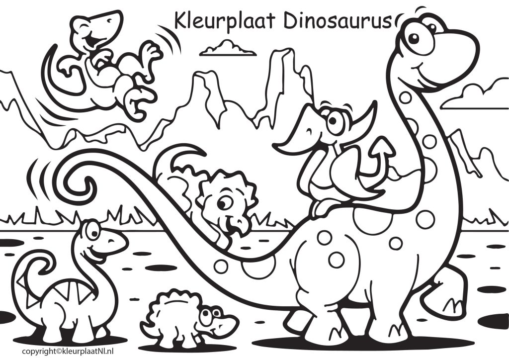 Kleurplaat Dinosaurus