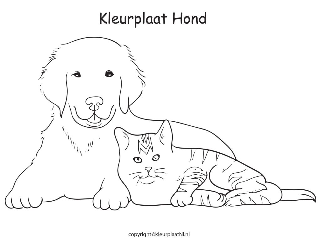 Kleurplaat Honden