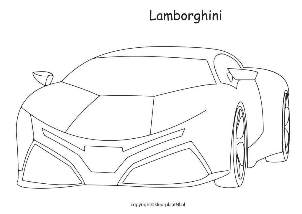 Kleurplaat Lamborghini