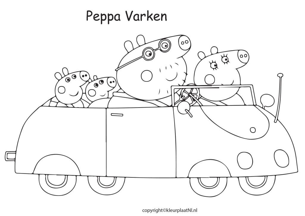 Kleurplaat Peppa Pig