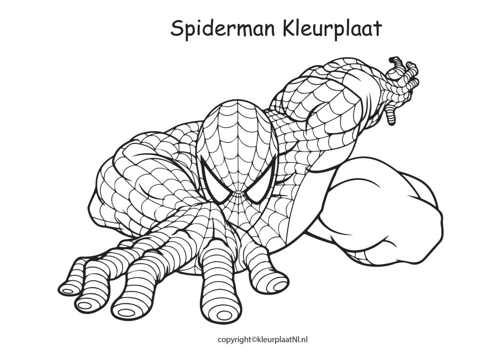 Kleurplaat Spiderman