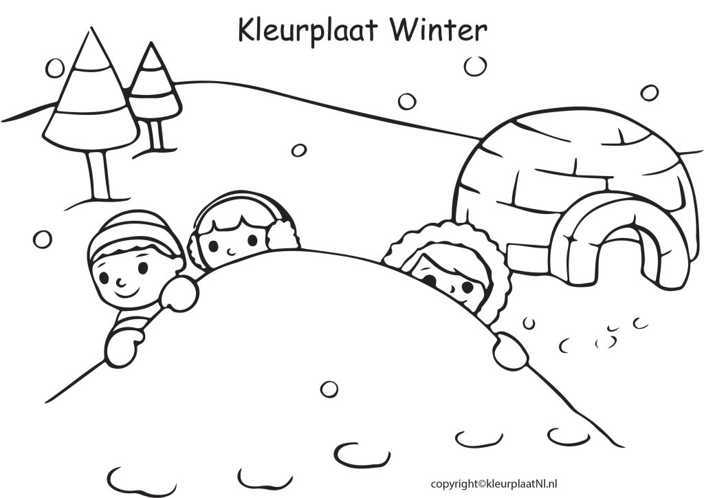 Kleurplaat Winter