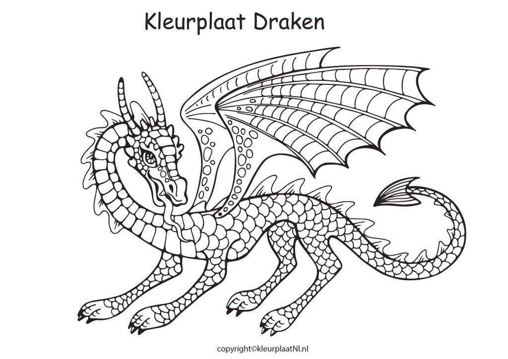 Kleurplaten Draken