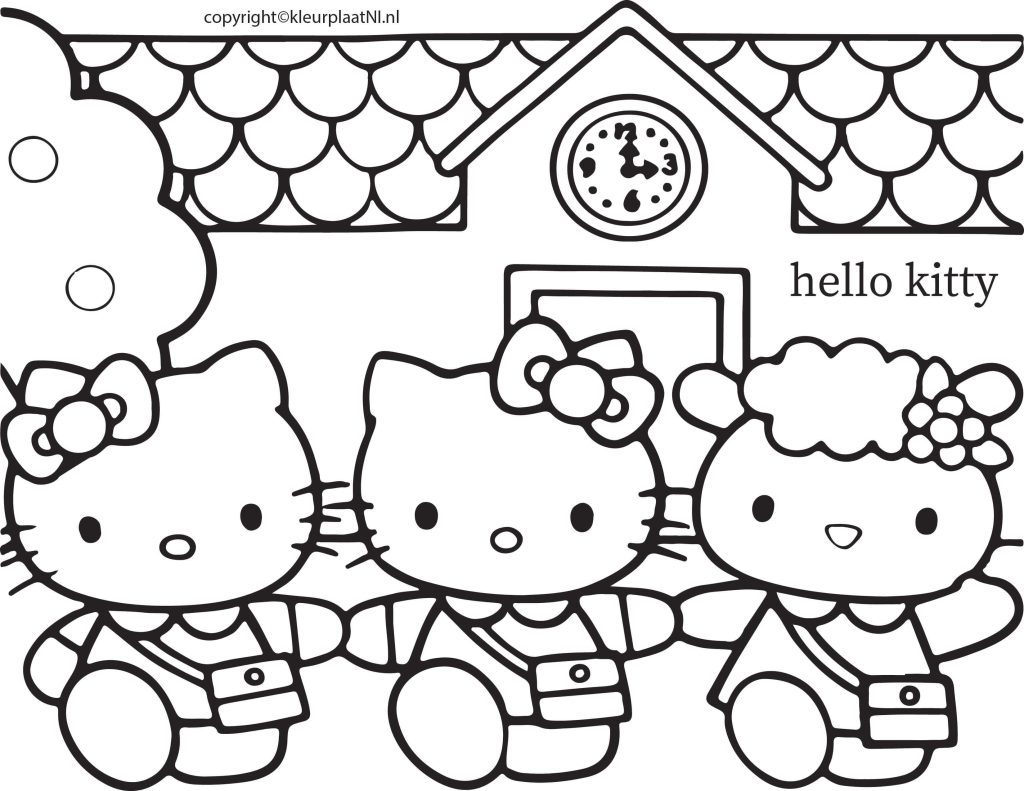 Kleurplaten Hello Kitty