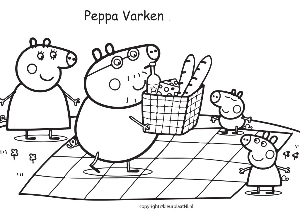 Peppa Pig Kleurplaten