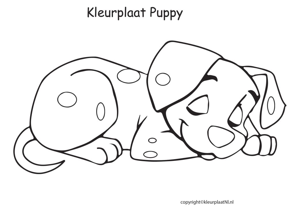 Puppy Kleurplaat