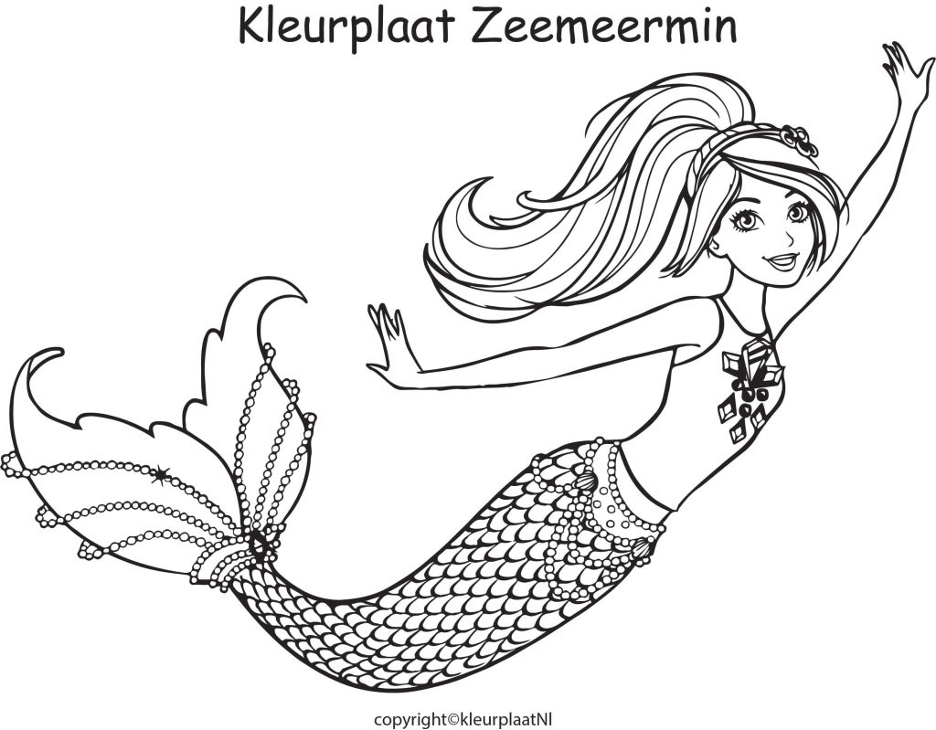 zeemeermin kleurplaat